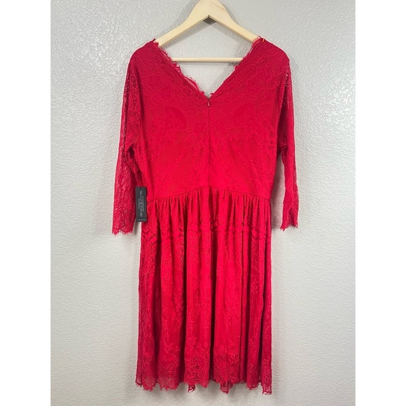 Lane Bryant Lace Faux Wrap Dress - Picture 3 of 8